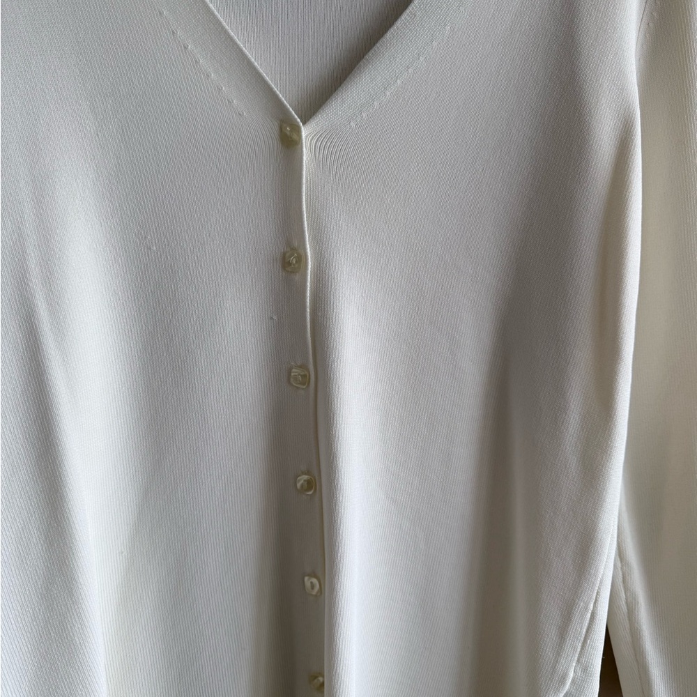 Covington Cream V-Neck Shell Tank & Button Cardigan set - Picture 7 of 10